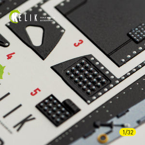 KELIK K32062 A-7D CORSAIR II - interior 30 decals for Trumpeter kit 1/32 – imagen 2