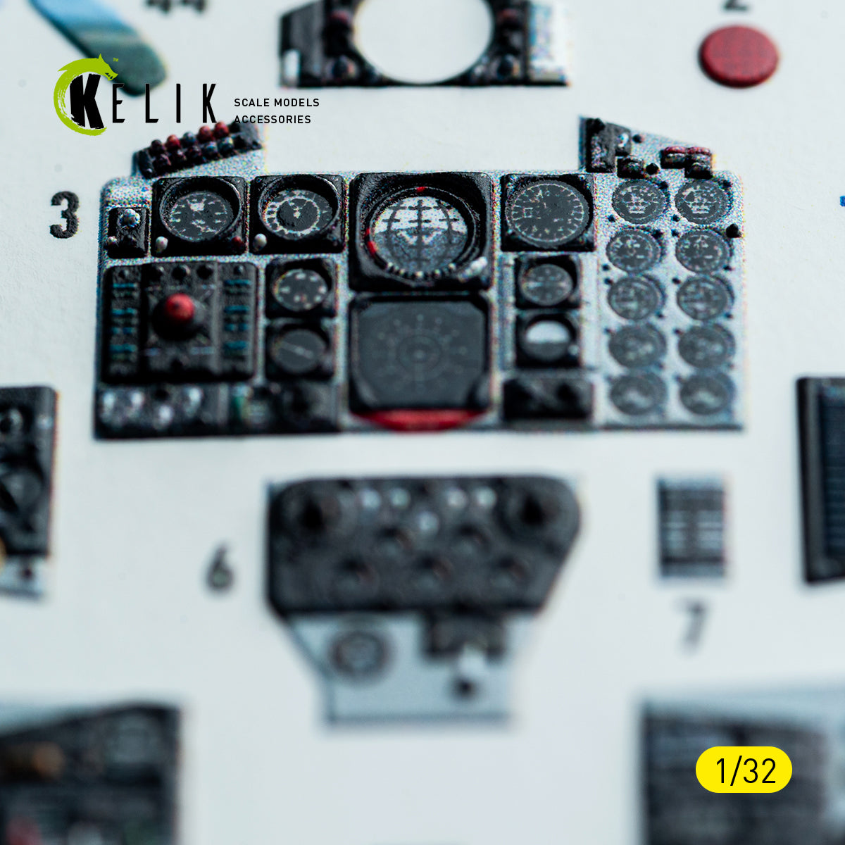 KELIK K32048 F-4C - interior 3D decals for Tamiya kit 1/32 – zdjęcie 4