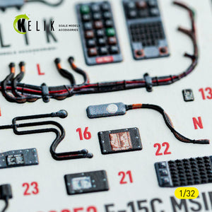 KELIK K32052 F-15C MSIP II - interior 3D decals for Tamiya kit 1/32 – image 8