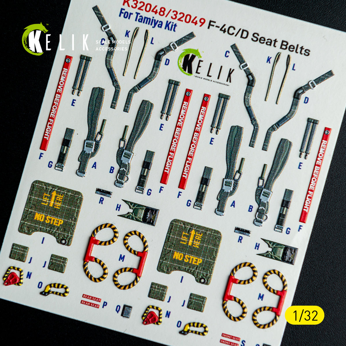 KELIK K32048 F-4C - interior 3D decals for Tamiya kit 1/32 – zdjęcie 7