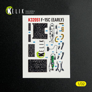 KELIK K32051 F-15C (early) - interior 30 decals for Tamiya kit 1/32 – image 8