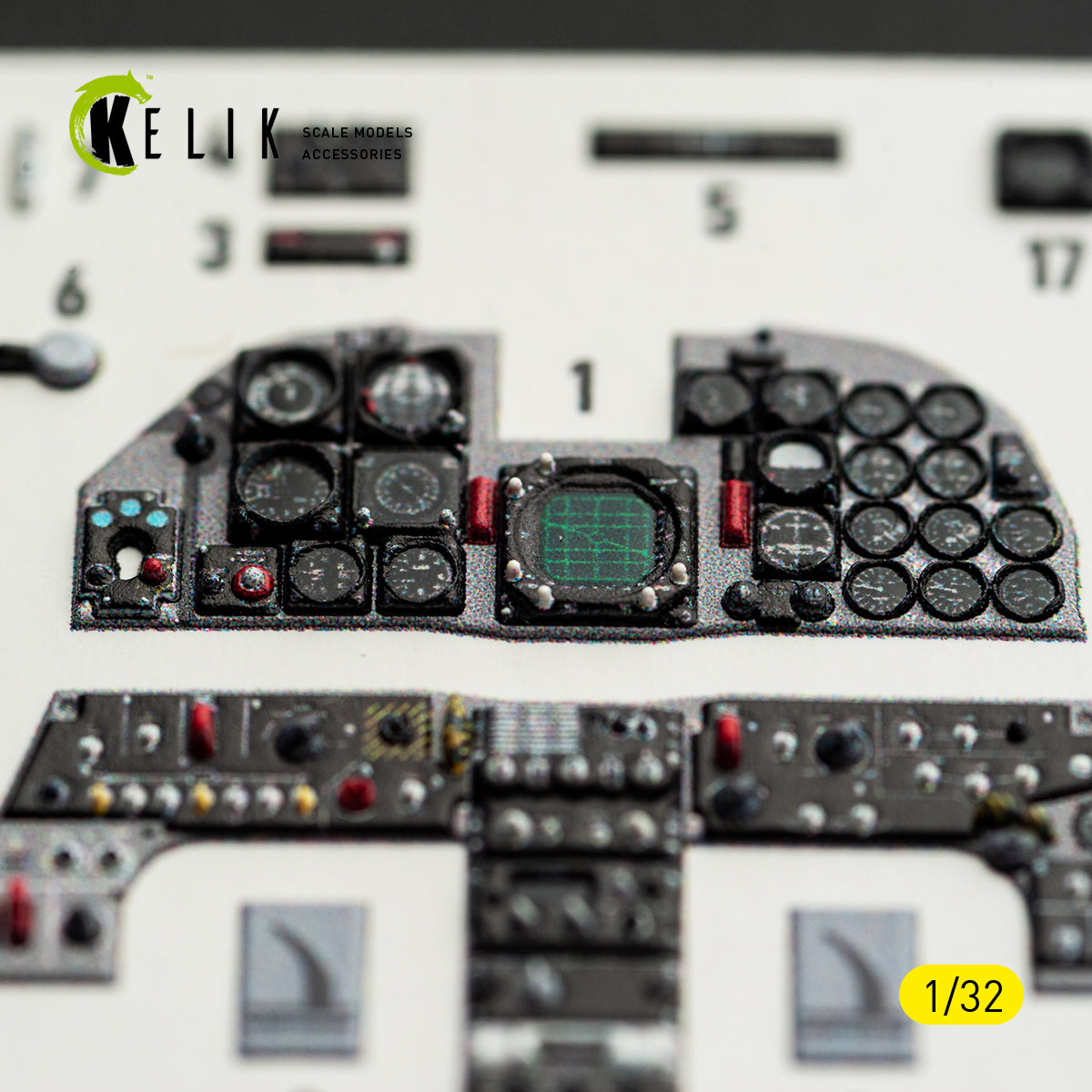 KELIK K32058 RF-5E - interior 3D decals for Kitty Hawk/Zimi models kit 1/32 – image 3