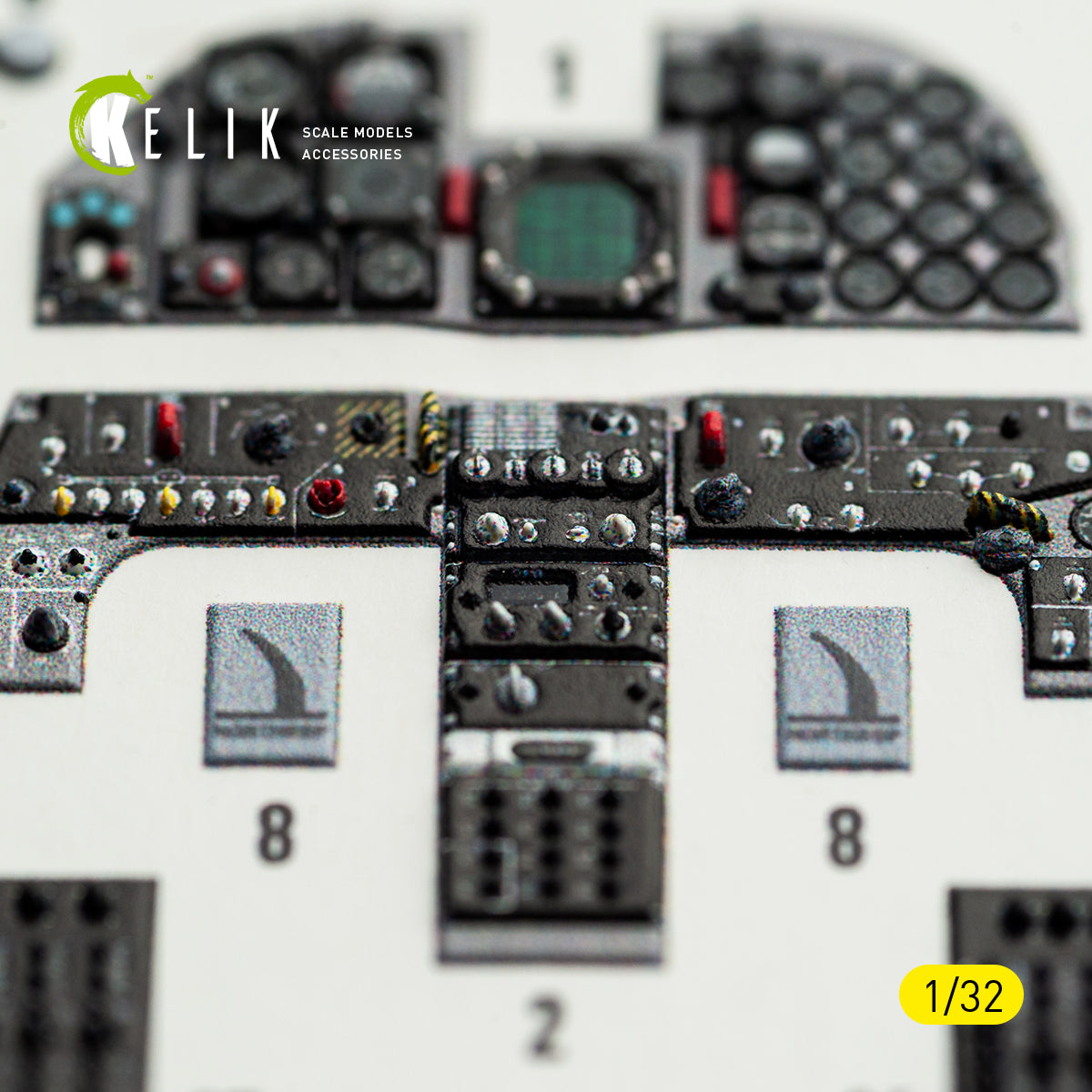 KELIK K32058 RF-5E - interior 3D decals for Kitty Hawk/Zimi models kit 1/32 – image 4