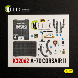 KELIK K32062 A-7D CORSAIR II - interior 30 decals for Trumpeter kit 1/32 – imagen 6