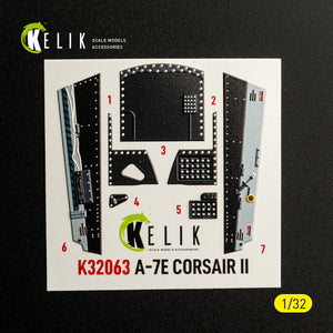 KELIK K32063 A-7E CORSAIR II - interior 3D decals for Trumpeter kit 1/32 – imagen 7
