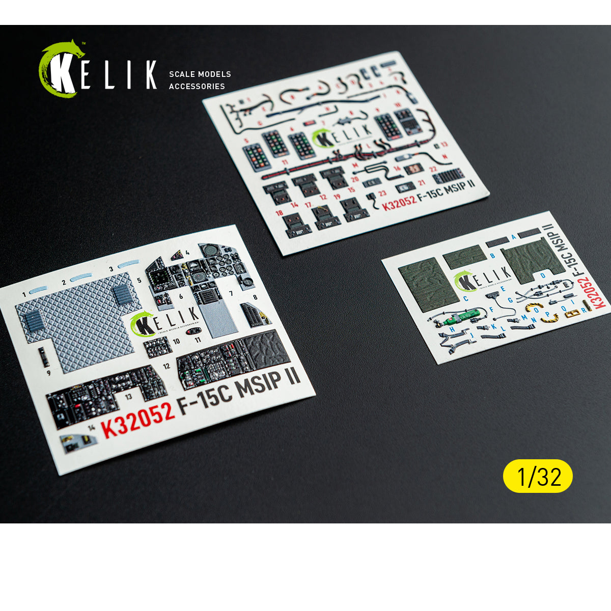 KELIK K32052 F-15C MSIP II - interior 3D decals for Tamiya kit 1/32 – image 11