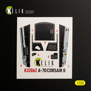 KELIK K32062 A-7D CORSAIR II - interior 30 decals for Trumpeter kit 1/32 – imagen 7