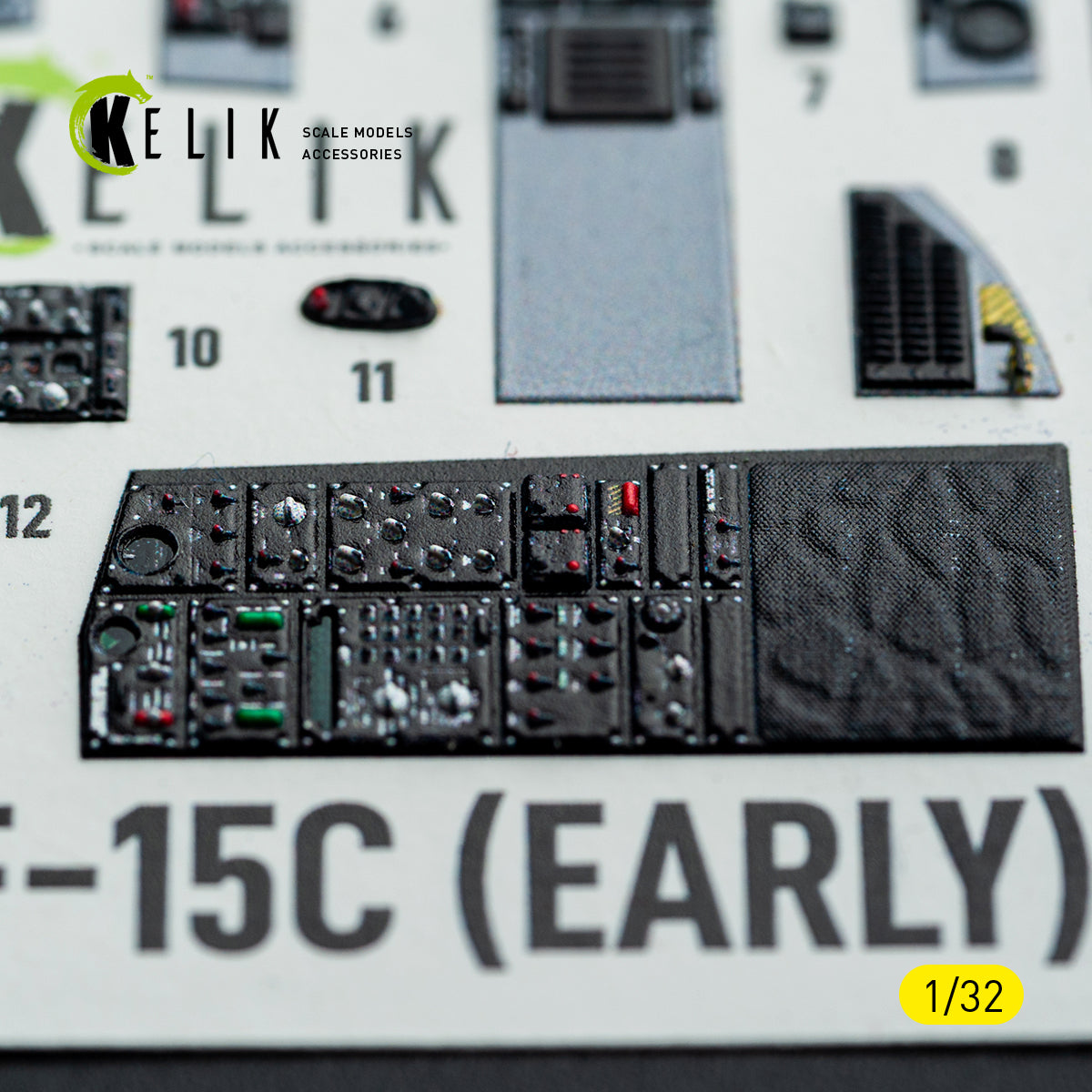 KELIK K32051 F-15C (early) - interior 30 decals for Tamiya kit 1/32 – image 11