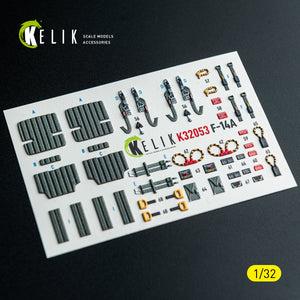 KELIK K32053 F-14A - interior 3D decals for Tamiya kit 1/32 – image 13