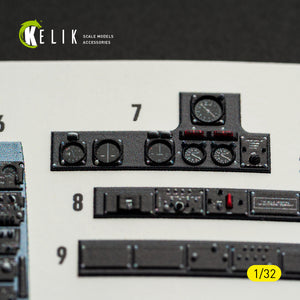 KELIK K32054 0V-10A/C Bronco - interior 3D decals for Kitty Hawk/Zimi models kit 1/32 – imagen 6