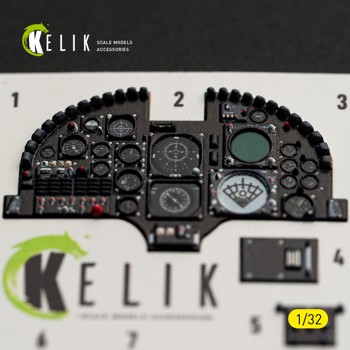KELIK K32062 A-7D CORSAIR II - interior 30 decals for Trumpeter kit 1/32 – imagen 9