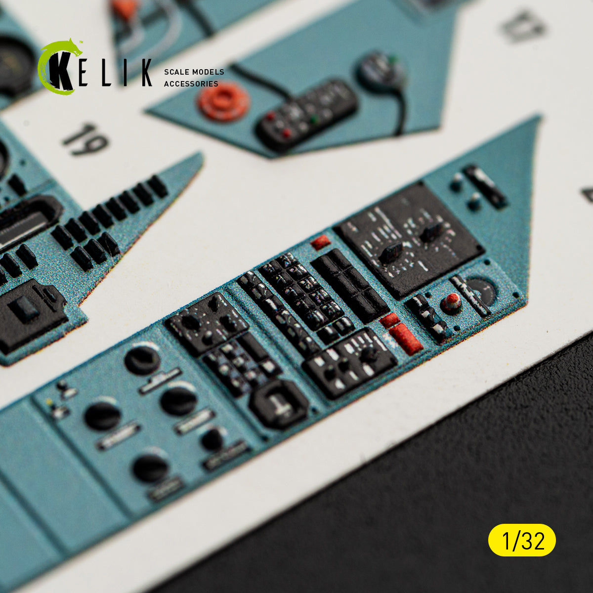KELIK K32061 SU-27UB Flanker C - interior 3D decals for Trumpeter kit 1/32 – imagen 11