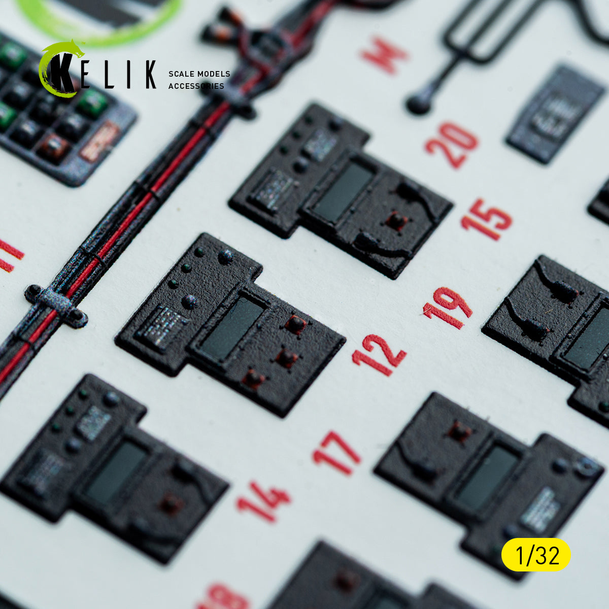 KELIK K32051 F-15C (early) - interior 30 decals for Tamiya kit 1/32 – image 16
