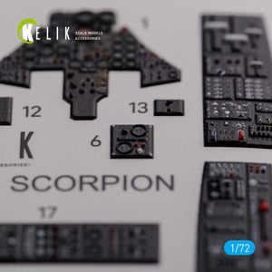 KELIK K72090 F-89 D/J Scorpion interior 3D decals for Revell kit 1/72 – immagine 4