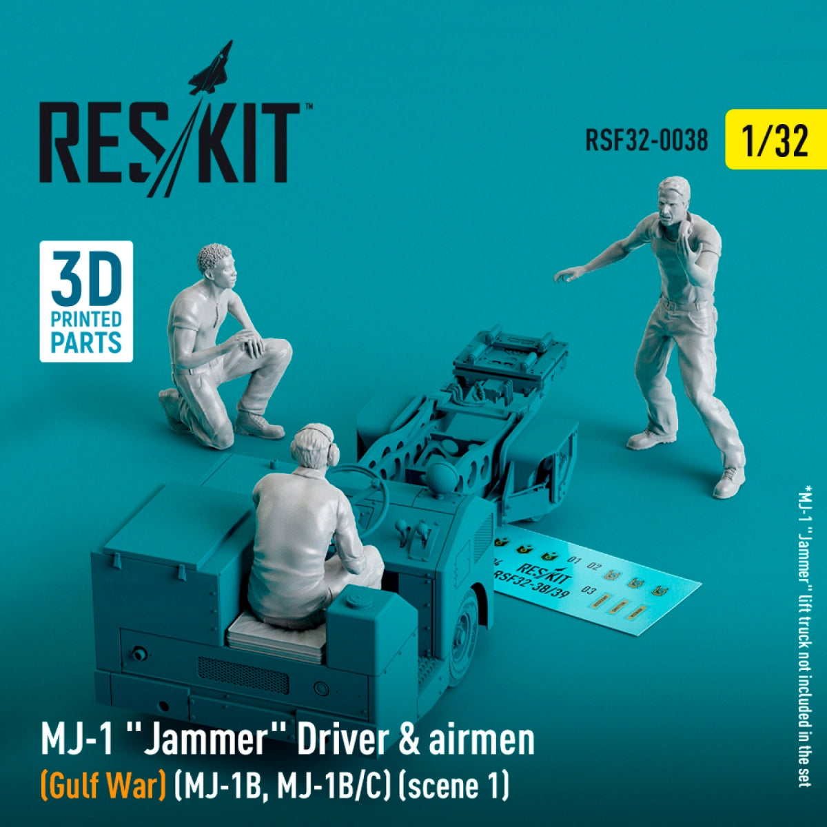 RESKIT RSF32-0038 Pilotes de brouilleur MJ-1 (Guerre du Golfe) (MJ-1B, MJ-1B/C) (scène 1) (3 pièces) (Impression 3D) 1/32 – image 2