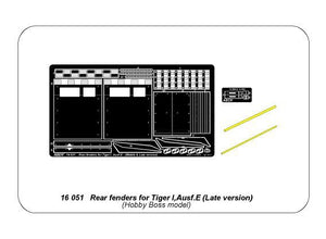 Aber 16051 Rear fenders for Tiger I, Ausf.E – (Late version) 1/16 – image 9