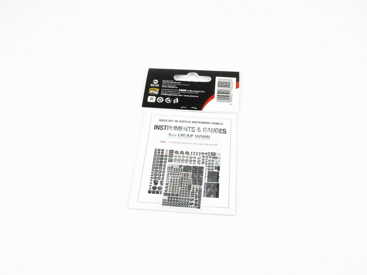 Red Fox Studio QS-48182 Instruments &amp;amp; Gauges set for USAF WWII 1/48 – imagen 2