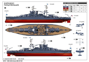 Trumpeter 03701 USS Arizona BB-39 1/200 – Bild 45