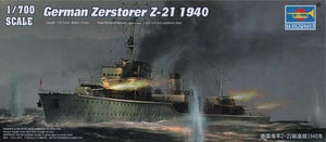 Trumpeter 05792 German Zerstorer Z-21 1940 1/700