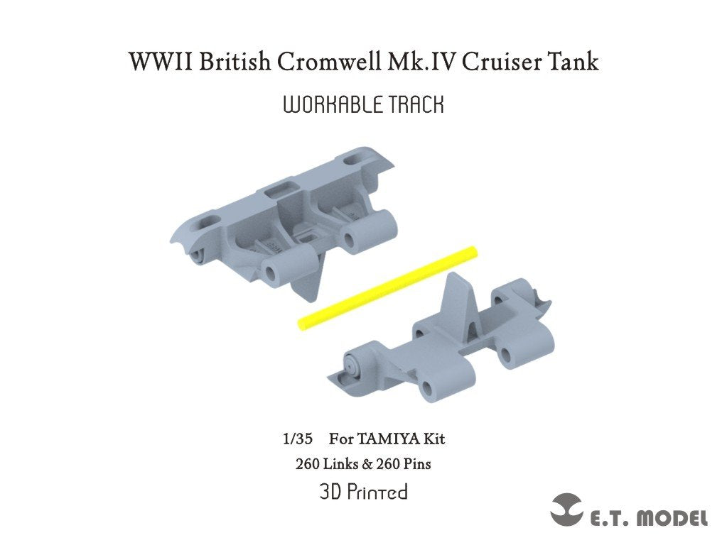 ET Model P35-059 WWII British Cromwell Mk.IV Cruiser Tank Workable Track ( 3D Printed ) 1/35