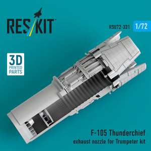 RESKIT RSU72-0331 F-105 Thunderchief exhaust nozzle for Trumpeter kit (3D Printed) 1/72