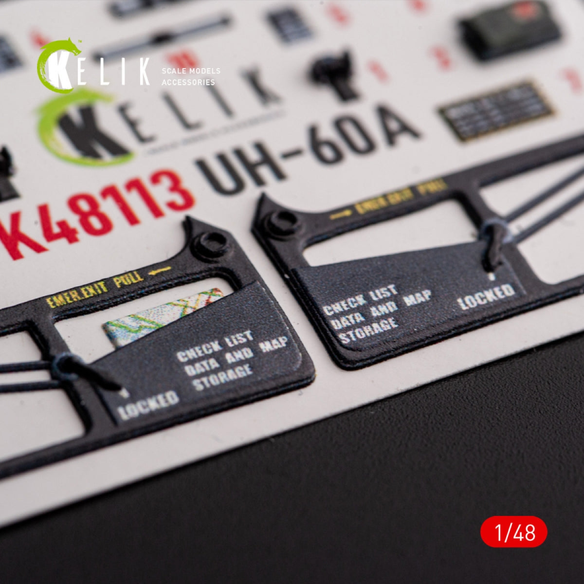 KELIK K48113 UH-60A Black Hawk - Type 1 interior 3D decals for ICM kit 1/48 – Bild 8