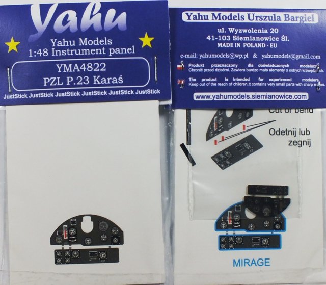 Yahu YMA4822 PZL P.23 Karaś (Mirage) 1/48