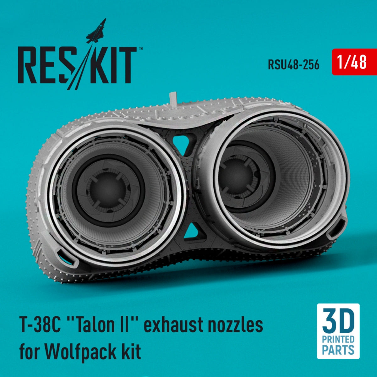 RESKIT RSU48-0256 T-38C "TALON LL" EXHAUST NOZZLES FOR WOLFPACK KIT (3D PRINTED) 1/48