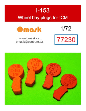 Omask 77230 I-153 wheel bay plugs (for ICM) 1/72
