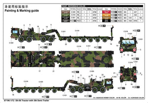 Trumpeter 07196 Slt-56 Tractor with 56t Semi Trailer 1/72 – immagine 3