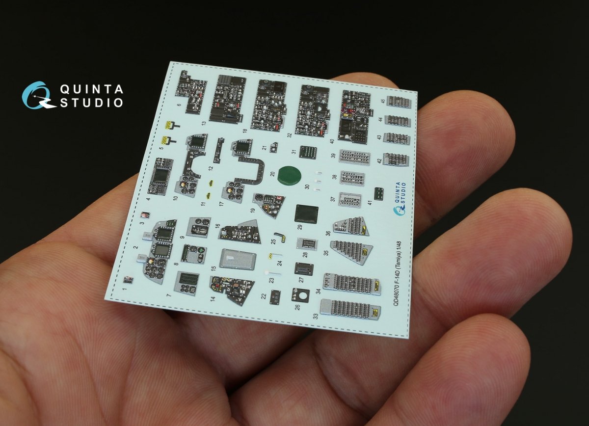 Quinta Studio QD48070 F-14D 3D-Printed &amp;amp; coloured Interior on decal paper (for Tamiya kit) 1/48 – zdjęcie 5