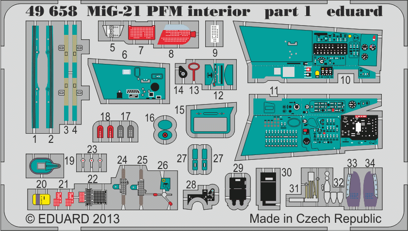 Eduard 49658 MiG-21PFM interior 1/48 EDUARD – imagen 2