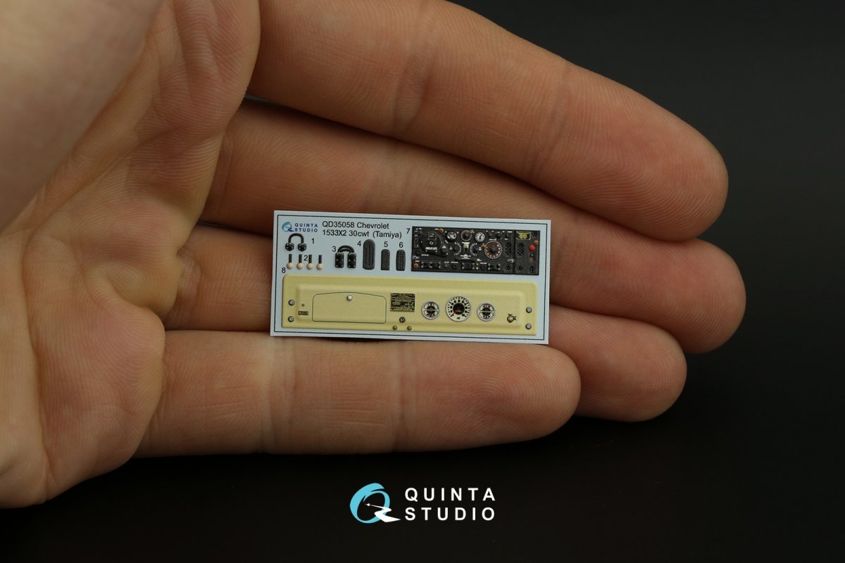 Quinta Studio QD35058 Chevrolet 1533X2 30cwt LRDG 3D-Printed &amp;amp; coloured Interior on decal paper (Tamiya) 1/35 – Bild 10
