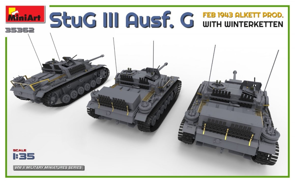 Mini Art 35362 StuG III Ausf. G FÉVRIER 1943 ALKETT PROD. AVEC KETTEN D&amp;#39;HIVER 1/35  – image 5