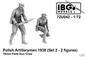 IBG 72U042 Polish Artillerymen - 75mm Field Gun Crew Set 2 (3d printed - 2 figures) 1/72