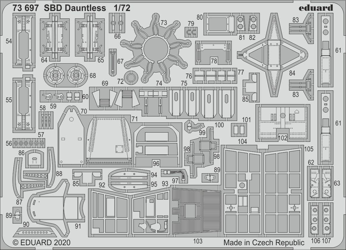 Eduard 73697 SBD Dauntless 1/72 HASEGAWA – image 2