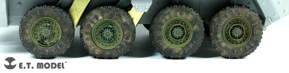 E.T. Model ER35-011 US ARMY Stryker Armored Vehicle Weighted Road Wheels For AFV Club 1/35 – immagine 2