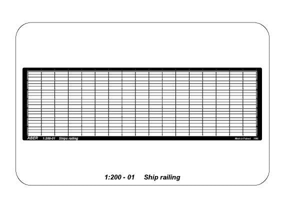 Aber 200-01 Railing 3 horizontal rods 1/200 – immagine 5