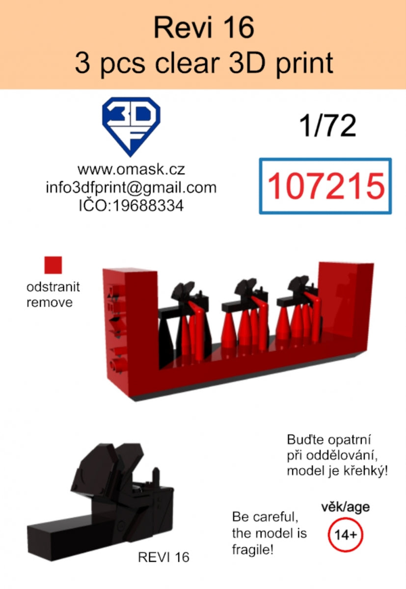 Omask 107215 Revi 16 clear 3D print (3 pcs) 1/72 – immagine 2