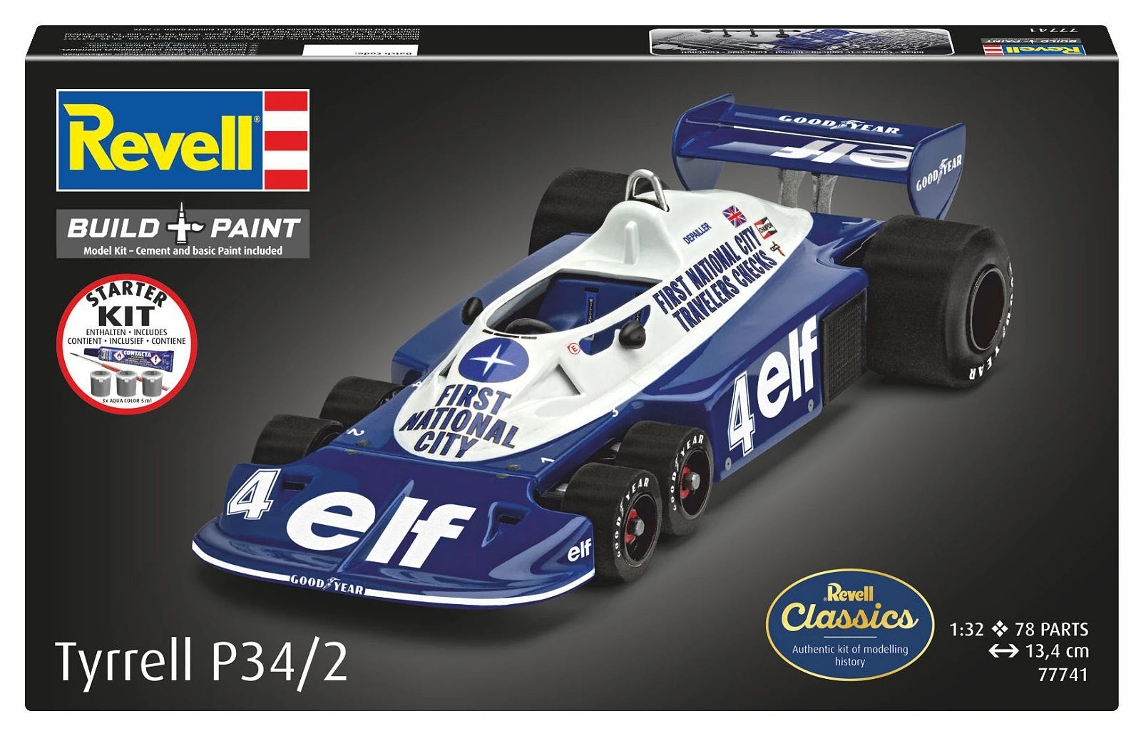 Revell 77741 Starter Kit Tyrrell P34/2 6-Wheeler 1/32