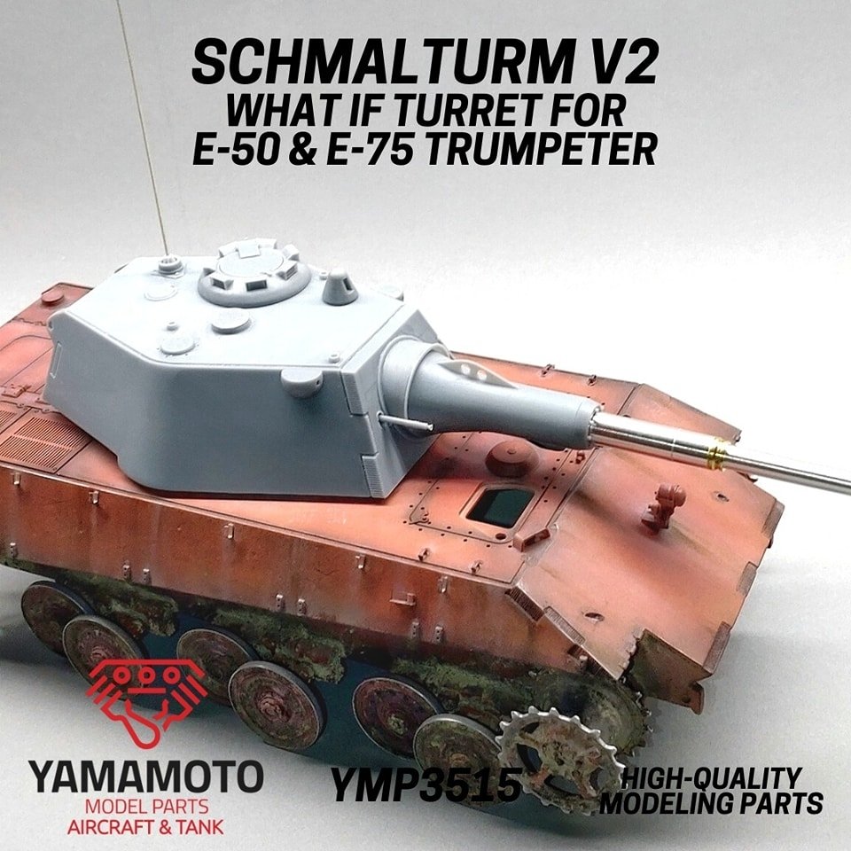 Yamamoto Model Parts YMP3515 SCHMALTURM V2 &amp;quot;WHAT IF&amp;quot; TURRET FOR E-50 &amp;amp; E-75 TRUMPETER 1/35 – zdjęcie 3
