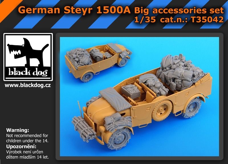 Black Dog T35042 Ensemble d&amp;#39;accessoires pour Steyr 1500A allemand, échelle 1/35