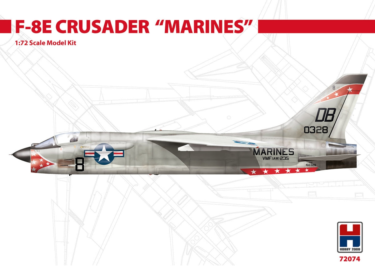 Hobby 2000 72074 F-8E Crusader Marines ( ACADEMY + CARTOGRAF + MASKI ) 1/72