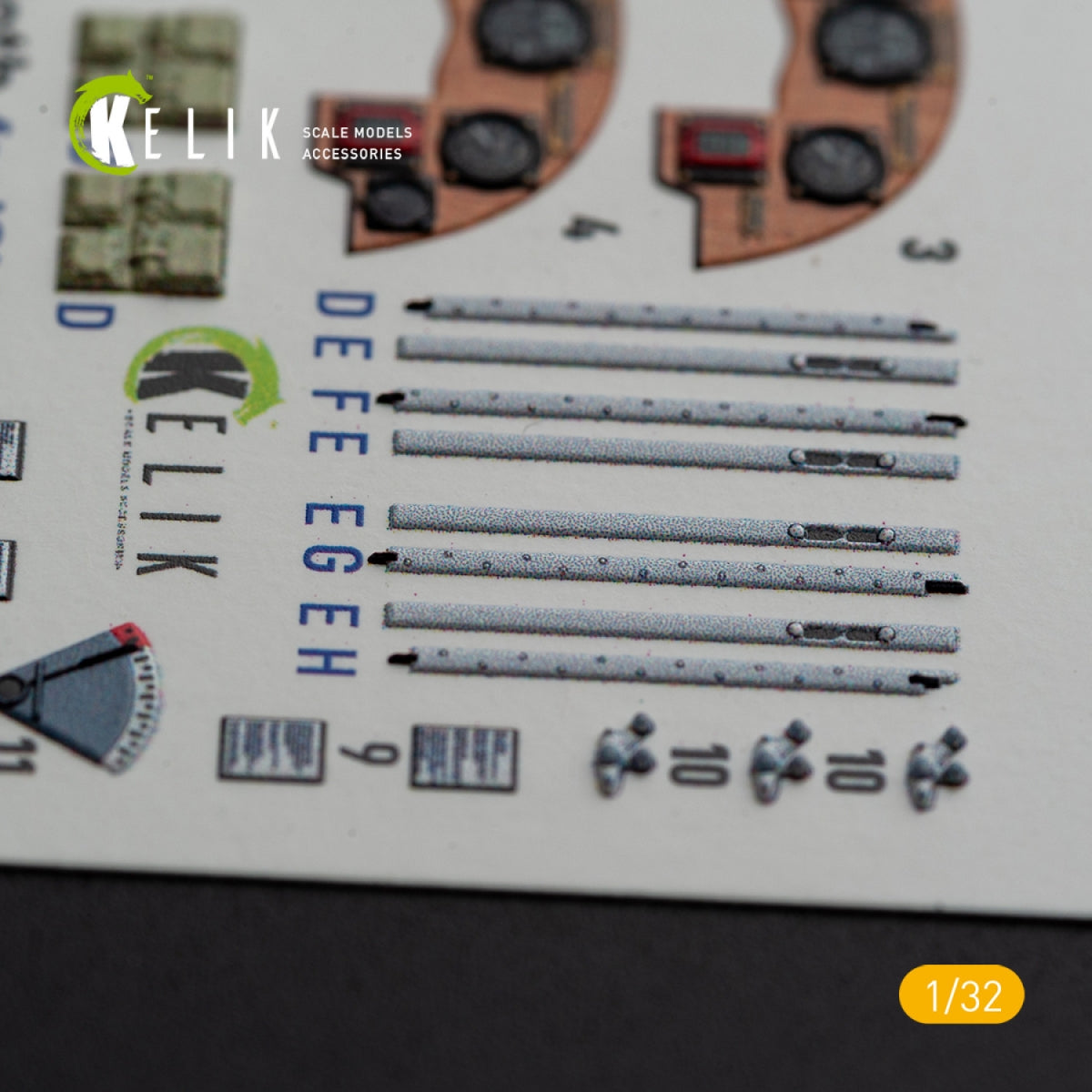 KELIK K32022 DH.81A Tiger Moth - Interior 3D Decal with 3D printed parts for ICM kit 1/32 – Bild 4