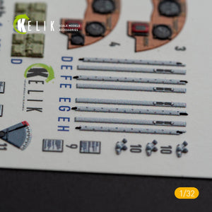 KELIK K32022 DH.81A Tiger Moth - Interior 3D Decal with 3D printed parts for ICM kit 1/32 – Bild 4