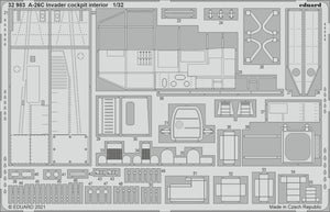 Eduard 32983 A-26C Invader cockpit interior for HOBBY BOSS 1/32