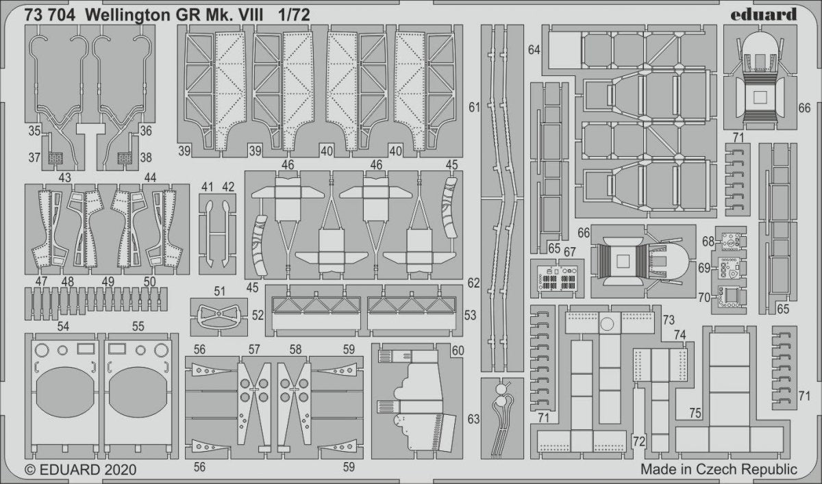 Maquette Eduard 73704 Wellington GR Mk. VIII pour Airfix au 1/72 – image 2