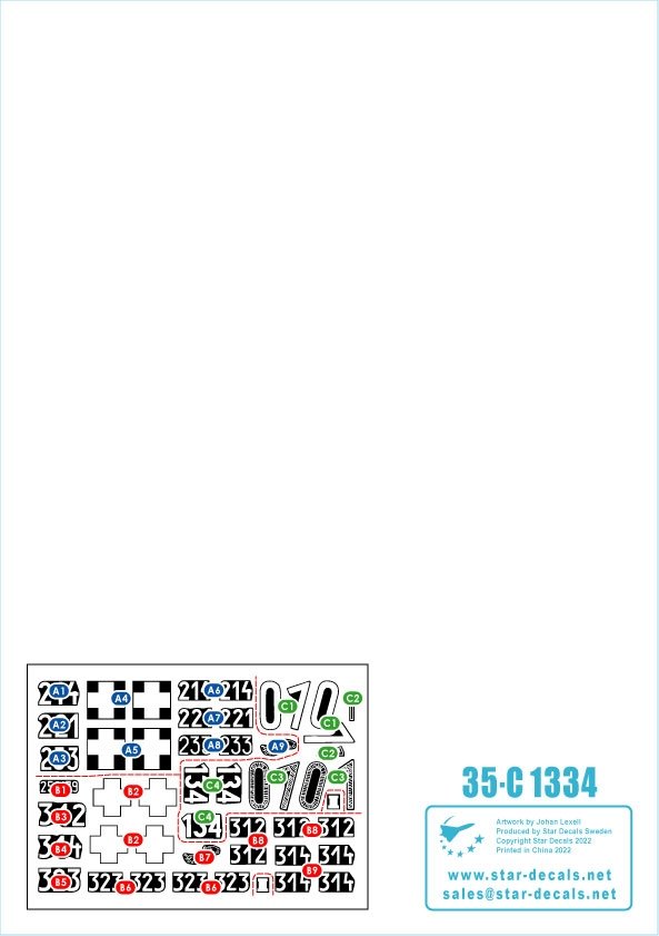 Star Decals 35-C1334 Tiger I. sPzAbt 502 # 2. Initial / Early / Mid production Tigers 1943-44. 1/35 – immagine 3