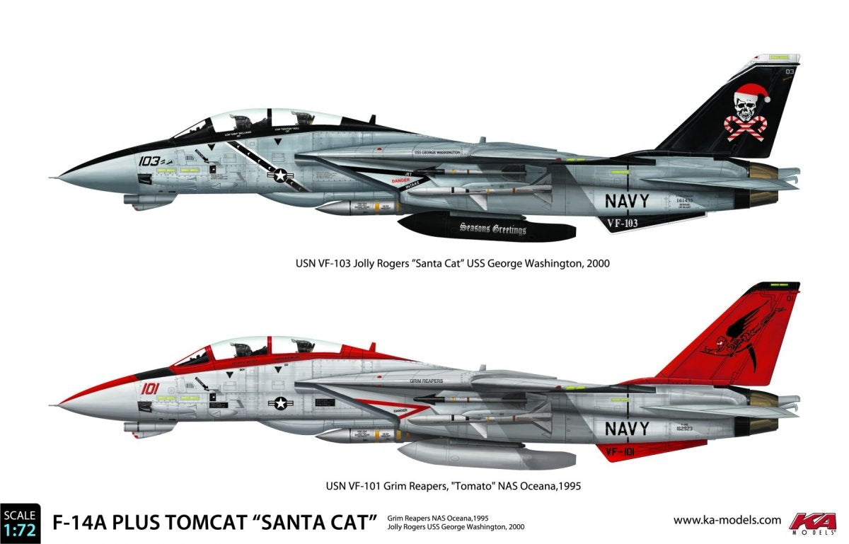 KA Models KP-72002A F-14A PLUS Tomcat &amp;quot;SantaCat&amp;quot; (ex Fujimi) 1/72