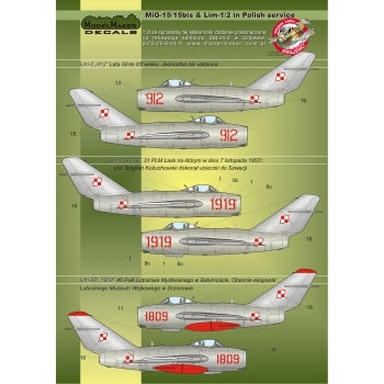 ModelMaker Decals D48023 MiG-15/15bis &amp;amp; Lim-1/2 in Polish service – Bild 2